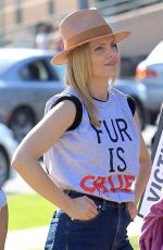MENA SUVARI at Anti-fur Protest in Los Angeles 11/24/2017