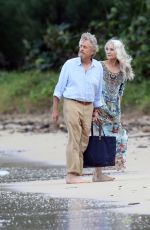 MICHELLE PFEIFFER on the Set of Ant-man and The Wasp at a Beach in Hawaii 11/19/2017