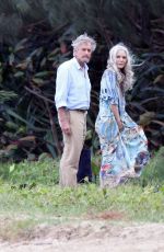 MICHELLE PFEIFFER on the Set of Ant-man and The Wasp at a Beach in Hawaii 11/19/2017