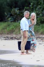 MICHELLE PFEIFFER on the Set of Ant-man and The Wasp at a Beach in Hawaii 11/19/2017
