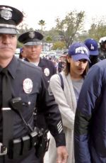 MILA KUNIS and Ashton Kutcher Arrives at Dodger Stadium in Los Angeles 10/31/2017