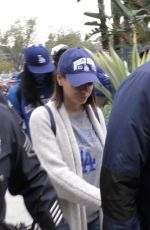 MILA KUNIS and Ashton Kutcher Arrives at Dodger Stadium in Los Angeles 10/31/2017