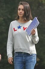 MILA KUNIS Ot and About in Los Angeles 11/10/2017