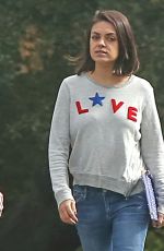 MILA KUNIS Ot and About in Los Angeles 11/10/2017