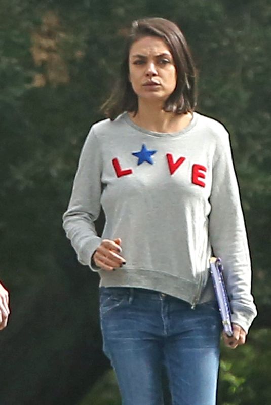 MILA KUNIS Ot and About in Los Angeles 11/10/2017