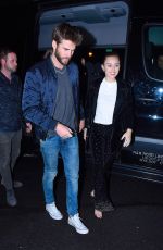 MILEY CYRUS and Liam Hemsworth Arrives at SNL Afterparty in New York 11/04/2017