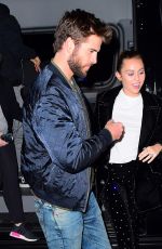MILEY CYRUS and Liam Hemsworth Arrives at SNL Afterparty in New York 11/04/2017