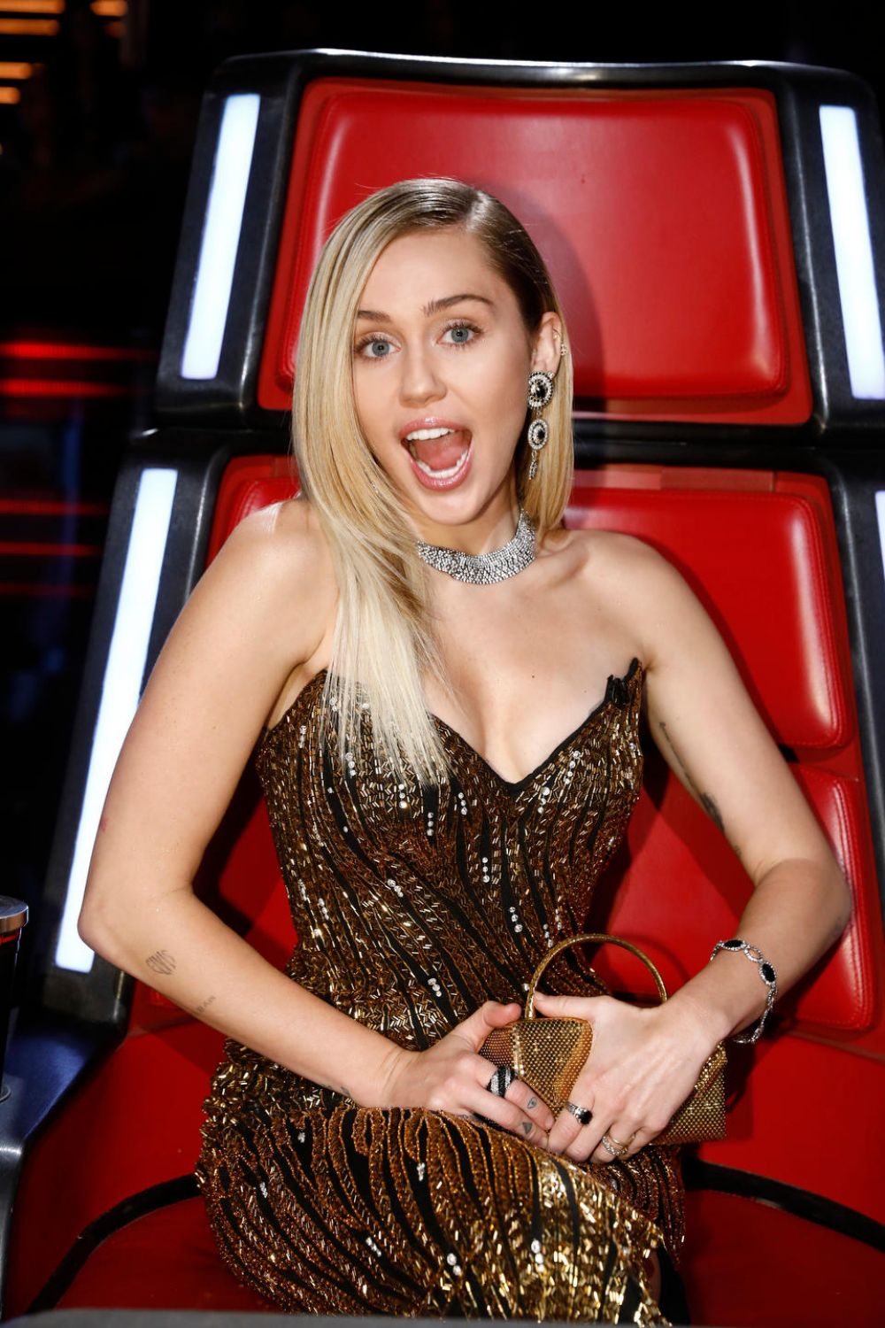 Miley Cyrus At The Voice Season Live Shows Hawtcelebs