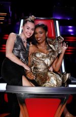 MILEY CYRUS at The Voice, Season 13 Shows 11/27/2017