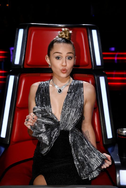 MILEY CYRUS at The Voice, Season 13 Shows 11/27/2017