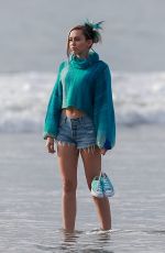 MILEY CYRUS on the Set of Her New Music Video in Venice 11/16/2017