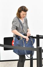 MILLA JOVOVICH at Los Angeles International Airport 11/06/2017