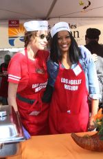 MINNIE DRIVER at Los Angeles Mission Thanksgiving Meal for the Homeless in Los Angeles 11/22/2017