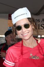 MINNIE DRIVER at Los Angeles Mission Thanksgiving Meal for the Homeless in Los Angeles 11/22/2017