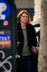 MISCHA BARTON Walks Her Dogs in New York 11/13/2017