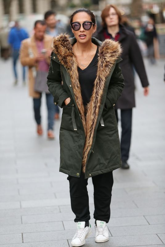 MYLEENE KLASS Arrives at Global Radio in London 11/01/2017