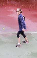 NATALIE PORTMAN at a Tennis Class in Los Angeles 10/31/2017