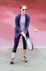NATALIE PORTMAN at a Tennis Class in Los Angeles 10/31/2017