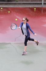 NATALIE PORTMAN at a Tennis Class in Los Angeles 10/31/2017