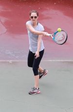 NATALIE PORTMAN at a Tennis Class in Los Angeles 10/31/2017