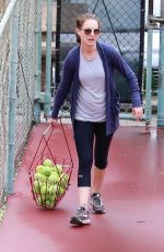 NATALIE PORTMAN at a Tennis Class in Los Angeles 10/31/2017