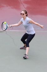 NATALIE PORTMAN at a Tennis Class in Los Angeles 10/31/2017