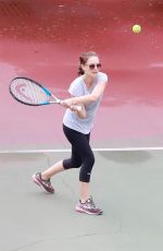 NATALIE PORTMAN at a Tennis Class in Los Angeles 10/31/2017