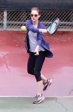 NATALIE PORTMAN at a Tennis Class in Los Angeles 10/31/2017