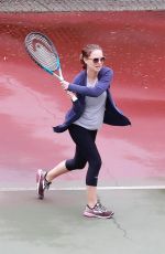 NATALIE PORTMAN at a Tennis Class in Los Angeles 10/31/2017