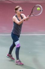 NATALIE PORTMAN at Morning Tennis Class in Los Feliz 11/15/2017