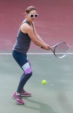 NATALIE PORTMAN at Morning Tennis Class in Los Feliz 11/15/2017