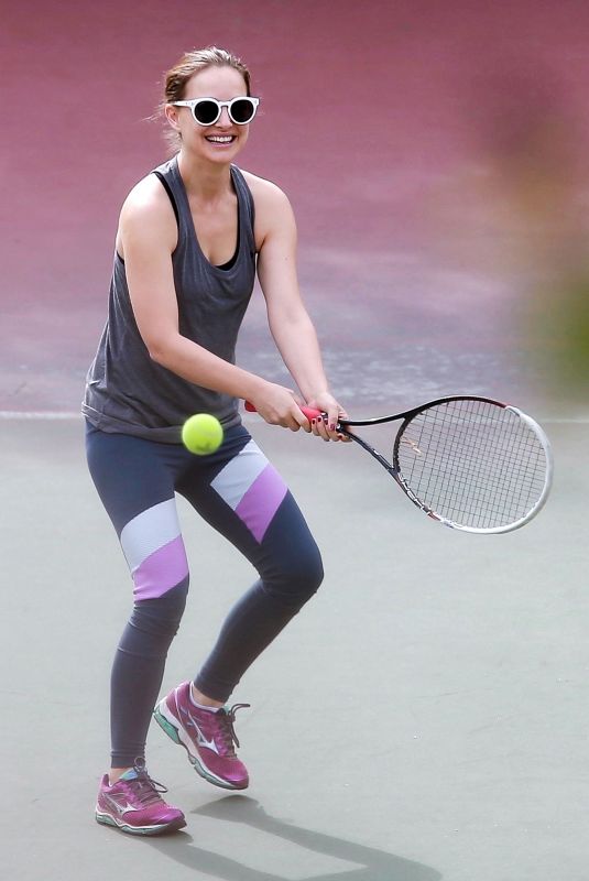 NATALIE PORTMAN at Morning Tennis Class in Los Feliz 11/15/2017