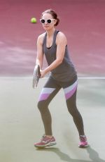 NATALIE PORTMAN at Morning Tennis Class in Los Feliz 11/15/2017