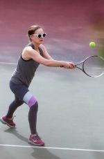 NATALIE PORTMAN at Morning Tennis Class in Los Feliz 11/15/2017
