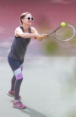 NATALIE PORTMAN at Morning Tennis Class in Los Feliz 11/15/2017