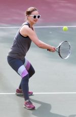 NATALIE PORTMAN at Morning Tennis Class in Los Feliz 11/15/2017