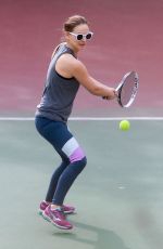 NATALIE PORTMAN at Morning Tennis Class in Los Feliz 11/15/2017