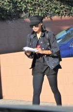 NAYA RIVERA Leaves a Bank in Los Feliz 11/14/2017