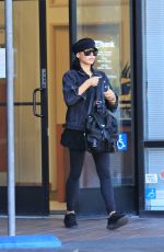 NAYA RIVERA Leaves a Bank in Los Feliz 11/14/2017