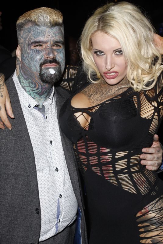 NEVAEH HEAVEN and King Of Ink Land King Body Art The Extreme Ink – Ite at Paul Raymond Awards 2017 in London 11/09/2017