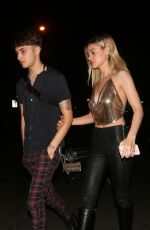 NICOLA PELTZ and Anwar Hadid Arrives at Halloween Bash in Los Angeles 11/01/2017