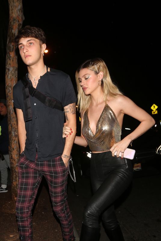 NICOLA PELTZ and Anwar Hadid Arrives at Halloween Bash in Los Angeles 11/01/2017