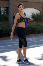 NICOLE MURPHY in Tights Leaves Pilates Class 11/22/2017