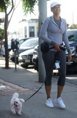 NICOLE MURPHY Out with Her Dog in West Hollywood 11/18/2017