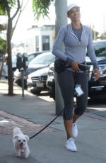 NICOLE MURPHY Out with Her Dog in West Hollywood 11/18/2017