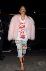 NICOLE SCHERZINGER Arrives at Bull in a China Shop in Shoreditch 11/04/2017