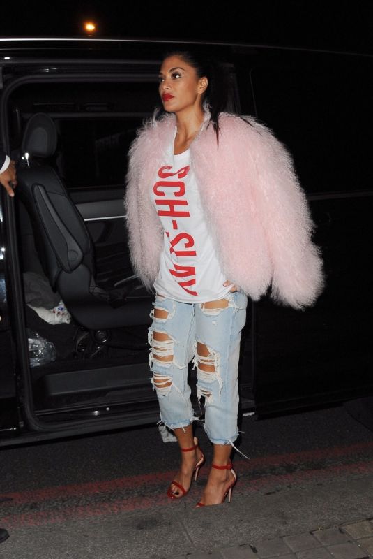 NICOLE SCHERZINGER Arrives at Bull in a China Shop in Shoreditch 11/04/2017