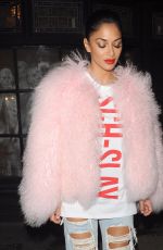 NICOLE SCHERZINGER Night Out in London 11/04/2017