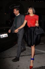 NINA DOBREV and Glen Powell Leaves Craig’s Restaurant in West Hollywood 11/20/2017