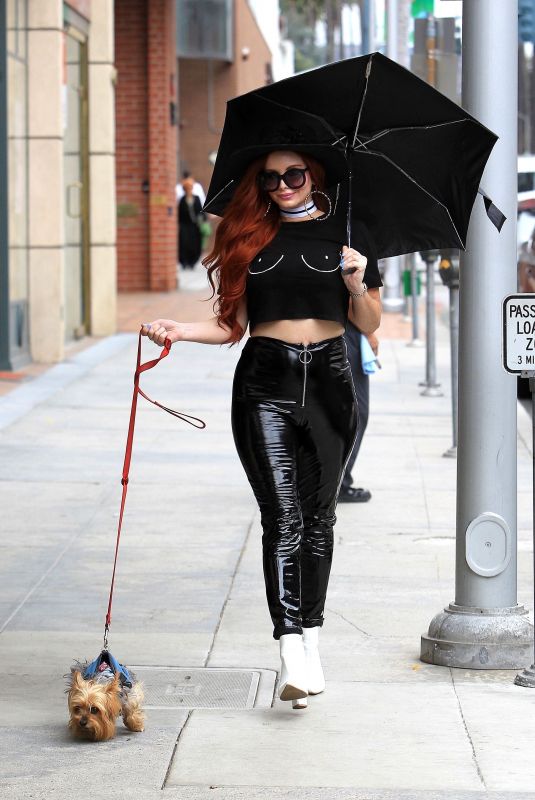 PHOEBE PRICE Out and About in Beverly Hills 10/31/2017